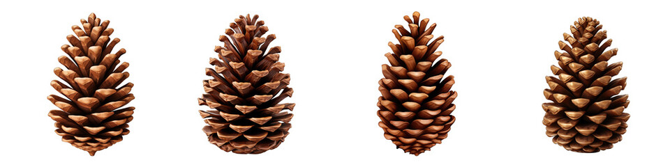 Pine Cone clipart collection, vector, icons isolated on transparent background - obrazy, fototapety, plakaty