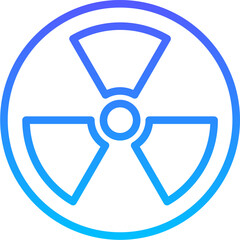 Radiation Line Gradient Icon pictogram symbol visual illustration