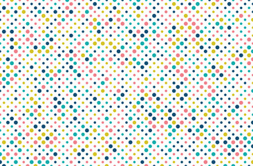 Seamless pattern color balls background. Vector.
Seamless pattern color dots background. Carnival seamless colorful pattern. Kids festive background with confetti. Happy Birthday, Party decor
