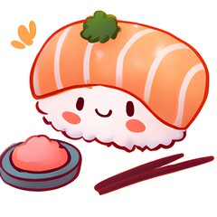 cute kawaii sushi illustration, sushi art, sushi, cute kawaii illustration, cute kawaii illustrations of food, cute kawaii illustration, cute kawaii sushi illustration, kawaii art, food art, sushi	