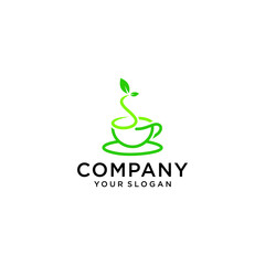 Coffee cup icon design letter S logo concept
