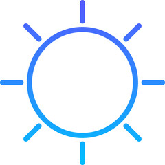 Sun II Line Gradient Icon pictogram symbol visual illustration