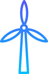 Windmill II Line Gradient Icon pictogram symbol visual illustration