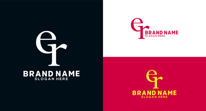 er Letter Monogram logo design er icon Lettermark Logo