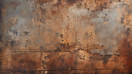 Old beige and dark brown textured metal.generative ai