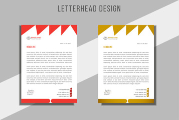 creative modern business letterhead template design 