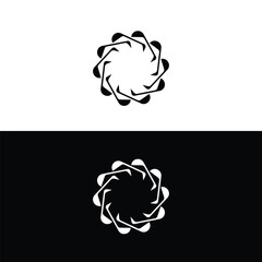 Simple circle vector logo design . Unique circle logo illustration