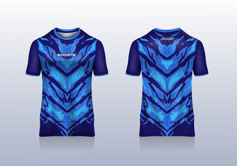 Sport design jersey abstract for football soccer, racing, esport, running, water blue color
