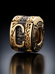 close up of jacket The letter C, generative ai