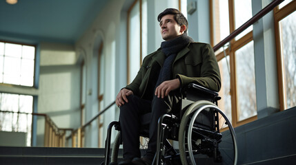 Fototapeta na wymiar disabled person in wheelchair