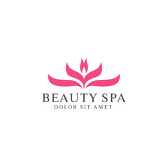 spa beauty logo layout design