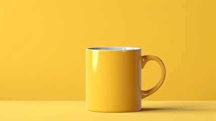 yellow cup with yellow background