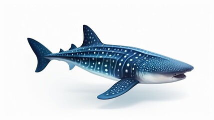 Naklejka premium face view whale shark .a whale shark isolated. realistic whale shark. 3d illustration