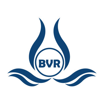 BVR letter water drop icon design with white background in illustrator, BVR Monogram logo design for entrepreneur and business.
