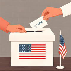 voting process in American elections. ai generative