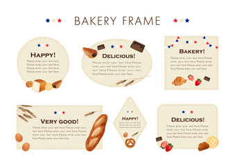 パン&ベーカリーの見出しフレーム