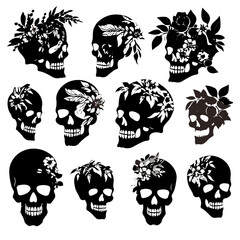Silhouette Skull set