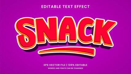 Snack food 3d editable text effect