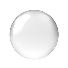 White round crystal ball isolated on transparent background PNG