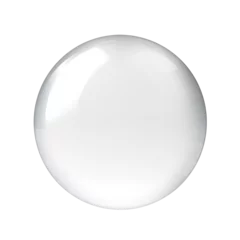 Foto op Aluminium White round crystal ball isolated on transparent background PNG © Mei Chen