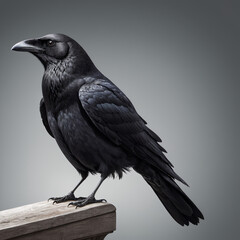 Fototapeta premium Raven, Crow on a light background