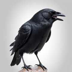 Fototapeta premium Raven, Crow on a light background