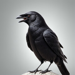 Fototapeta premium Raven, Crow on a light background
