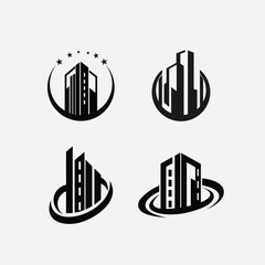 Set of Real Estate, Building and Construction Logos