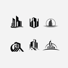 Set of Real Estate, Building and Construction Logos
