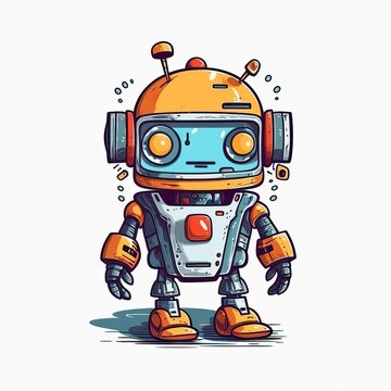 Robot android vector image