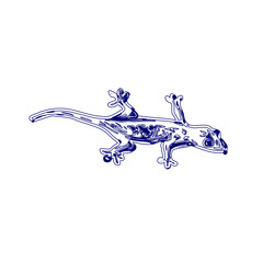 sketch of a lizard for elements in making logos and symbols
