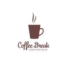Coffee break logo vector design