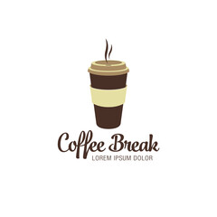 Coffee break logo vector design