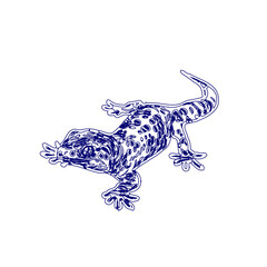 sketch of a lizard for elements in making logos and symbols