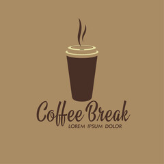 Coffee break logo vector design