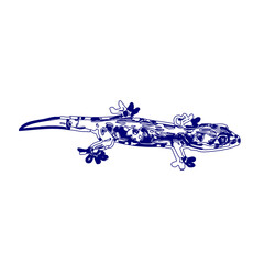 sketch of a lizard for elements in making logos and symbols