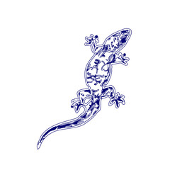 sketch of a lizard for elements in making logos and symbols