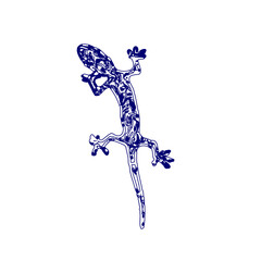 sketch of a lizard for elements in making logos and symbols