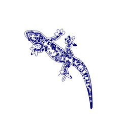 sketch of a lizard for elements in making logos and symbols