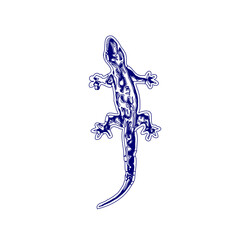 sketch of a lizard for elements in making logos and symbols