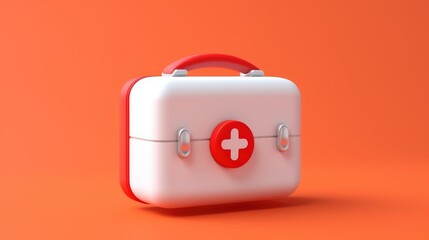 3d Medicine Chest Box Illustration Isolated Background