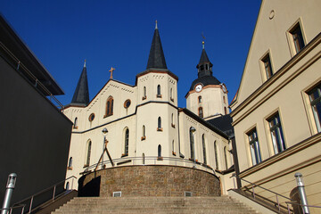 Fototapeta na wymiar Saint Martin Church in Meerane, a town in the Zwickau district of Saxony, Germany