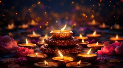 Abstract happy diwali festival