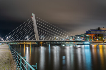 Obraz premium By the Hietalahti canal in Helsinki, Finland