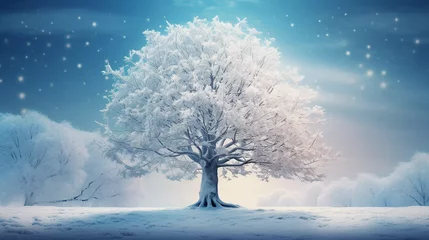 Wandaufkleber tree in the snow © Heekwan Lee