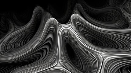 Abstract black and white background. 3d rendering, 3d illustration.
