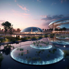 Obraz premium Modern water treatment plant.