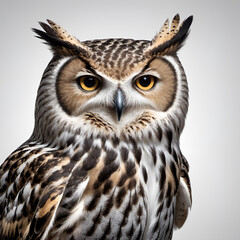 Owl on a light background