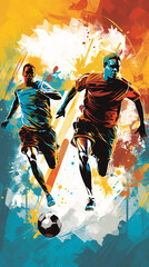 A Dynamic Tapestry of Athletes  Sports Background Featuring Diverse Players in Varied Disciplines