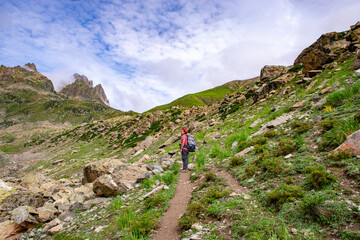 Fototapeta premium Landscape of Kashmir Valley, India, captured during the legendary Kashmir Great Lakes Trek.